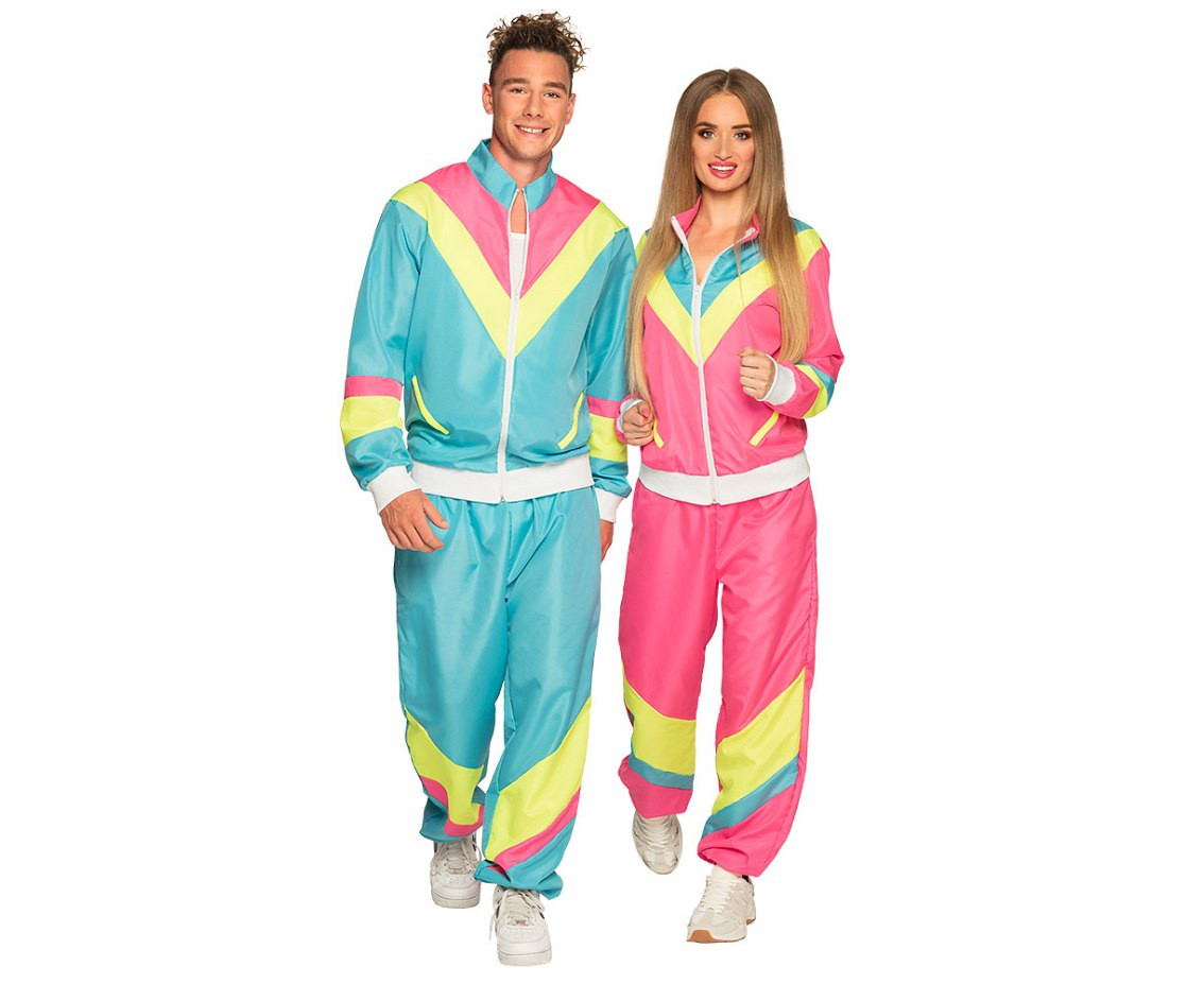 Women''s Neon Pink Retro Tracksuit, Size M